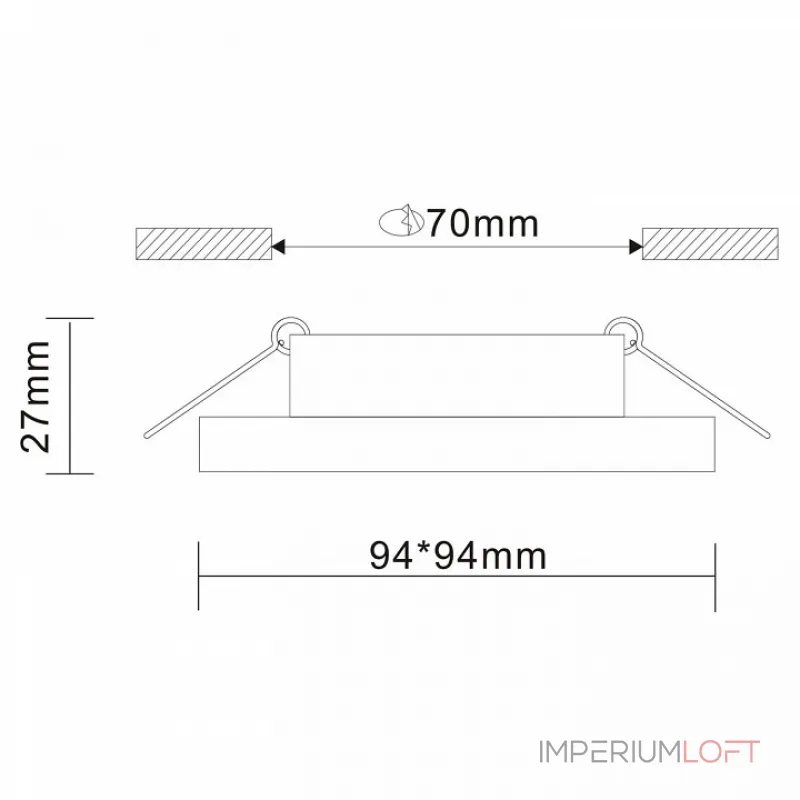 Встраиваемый светильник ST-Luce Gera ST205.418.01 Цвет арматуры черный от ImperiumLoft
