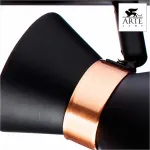 Спот Arte Lamp Baltimore A1406PL-3BK Цвет арматуры золото Цвет плафонов черный от ImperiumLoft