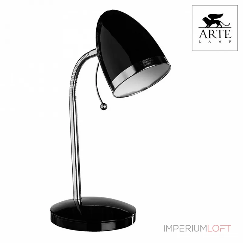 Настольная лампа офисная Arte Lamp Cosy A6145LT-1BK Цвет арматуры хром Цвет плафонов хром от ImperiumLoft