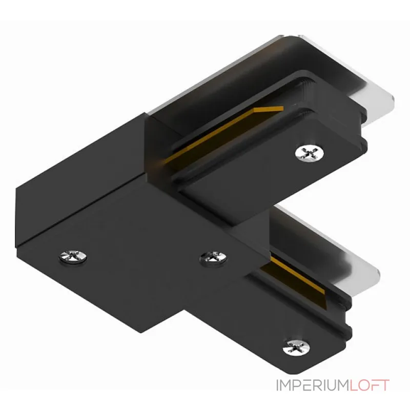 Соединитель с токопроводом угловой L-образный для треков Arte Lamp Track Accessories A120006 Цвет арматуры черный Цвет плафонов белый от ImperiumLoft