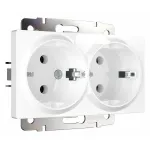 Розетка двойная с заземлением без рамки Werkel белый W1172001 от ImperiumLoft