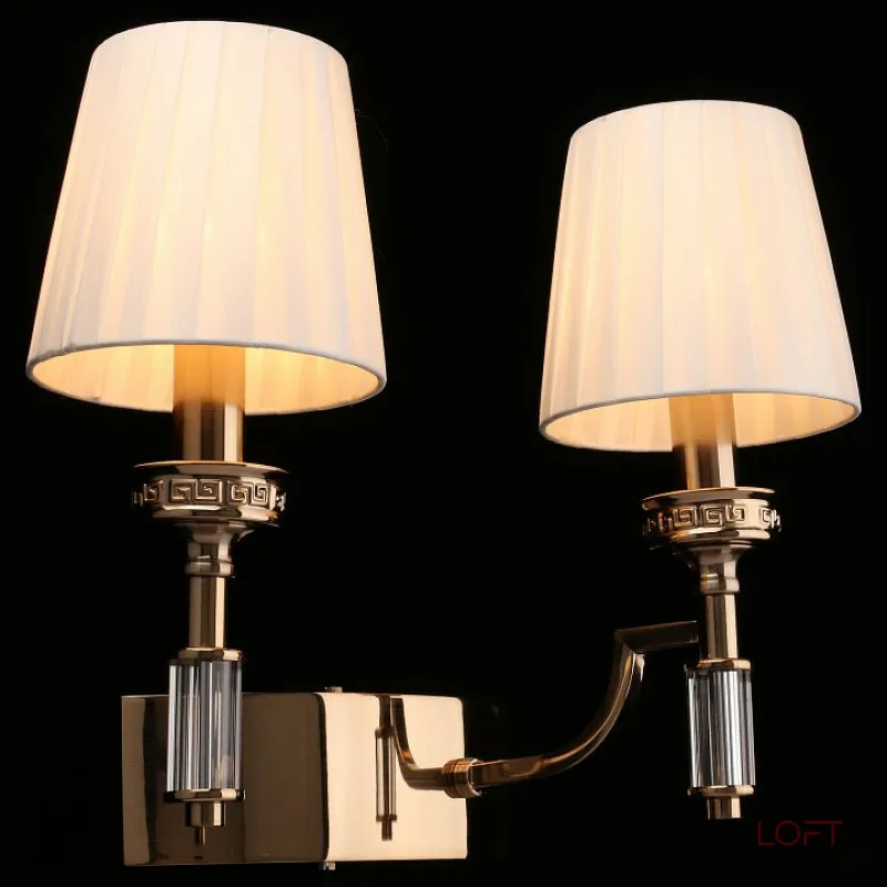 Бра Aployt Patricia APL.716.11.02 Цвет арматуры бронза Цвет плафонов белый от ImperiumLoft