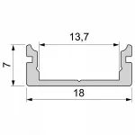 Профиль накладной  Deko-Light AU-01-12 970040 Цвет арматуры серебро от ImperiumLoft