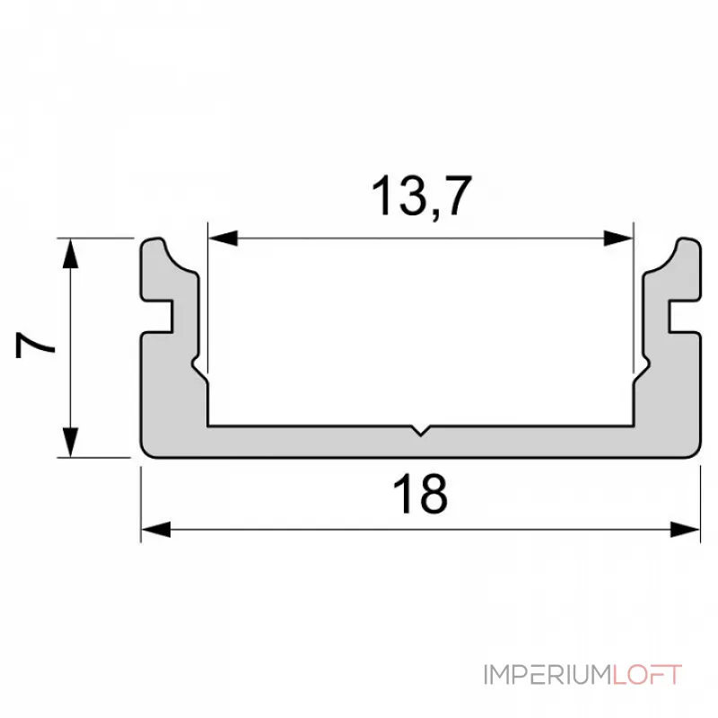 Профиль накладной  Deko-Light AU-01-12 970040 Цвет арматуры серебро от ImperiumLoft