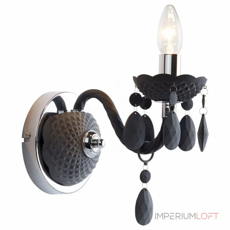 Бра Arte Lamp Morris A8888AP-1GY Цвет арматуры хром Цвет плафонов черный от ImperiumLoft Бра Arte Lamp Morris A8888AP-1GY Цвет арматуры хром Цвет плафонов черный от ImperiumLoft