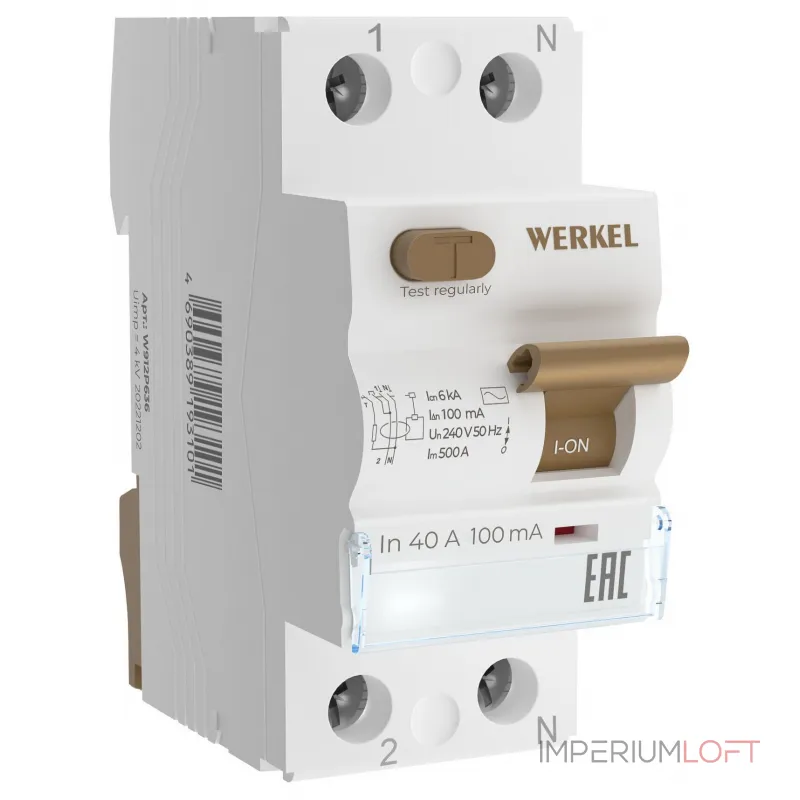 Устройство защитного отключения 1P Werkel W812P404 от ImperiumLoft Устройство защитного отключения 1P Werkel W812P404 от ImperiumLoft
