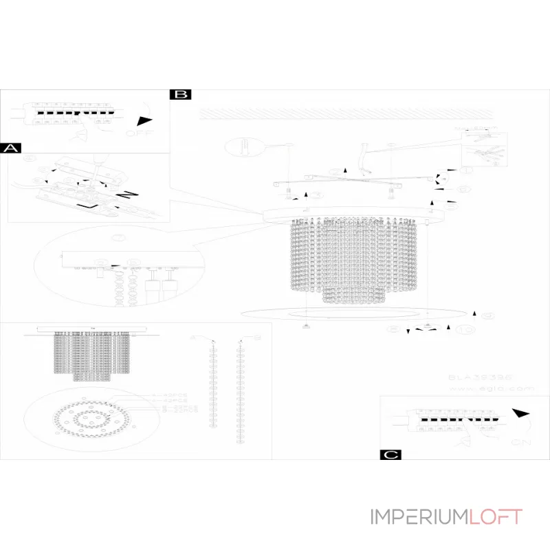 Накладной светильник Eglo Vilalones 39398 Цвет арматуры золото Цвет плафонов прозрачный от ImperiumLoft Накладной светильник Eglo Vilalones 39398 Цвет арматуры золото Цвет плафонов прозрачный от ImperiumLoft