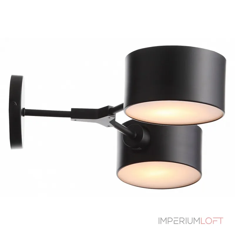 Бра EVOLUCE Gimento SLE183401-02 Цвет арматуры черный Цвет плафонов серый от ImperiumLoft
