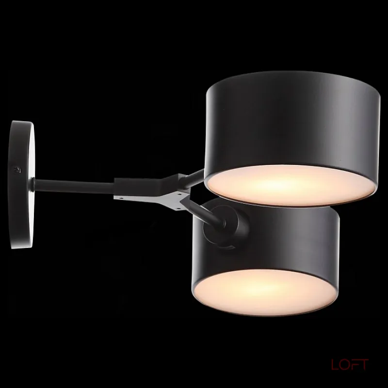 Бра EVOLUCE Gimento SLE183401-02 Цвет арматуры черный Цвет плафонов серый от ImperiumLoft