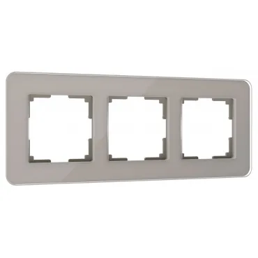Рамка на 3 поста Werkel Elite (дымчатый, стекло) W0032417 Рамка на 3 поста Werkel Elite (дымчатый, стекло) W0032417