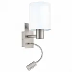 Бра с подсветкой Eglo ПРОМО Pasteri 96477 Цвет плафонов белый Цвет арматуры никель от ImperiumLoft