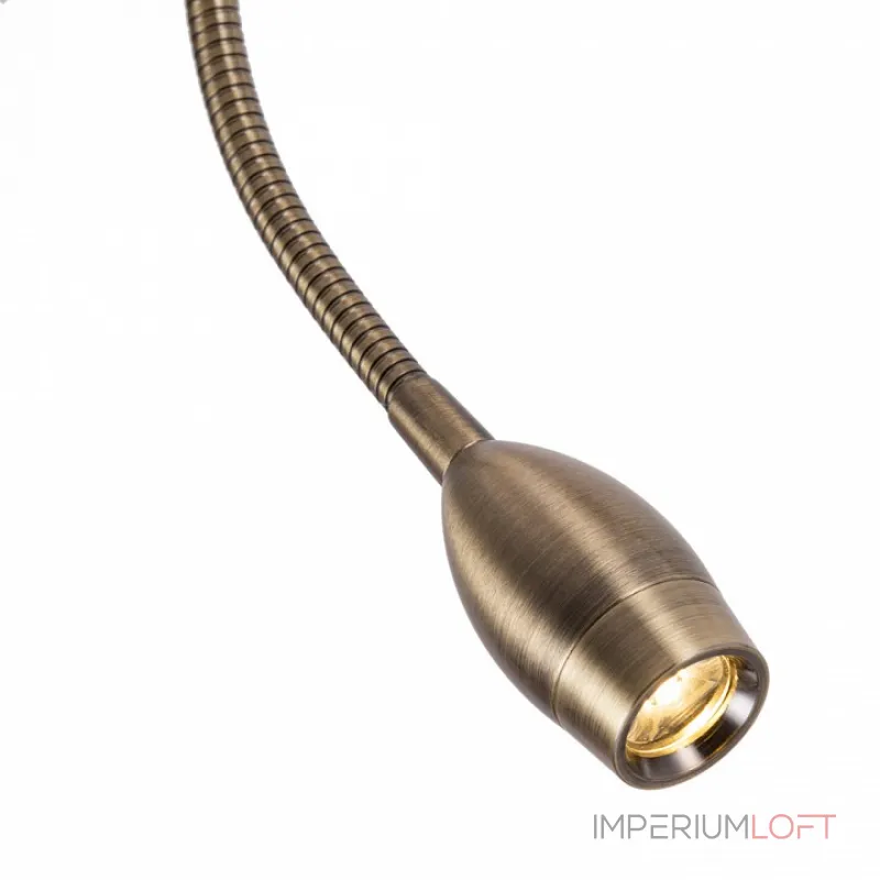 Торшер с подсветкой Arte Lamp Elba A2581PN-2AB Цвет арматуры Коричневый Цвет плафонов Белый от ImperiumLoft