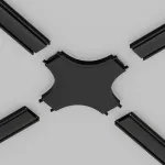 Соединитель X-образный для треков накладных Maytoni Accessories for tracks Radity TRA084CX-11B от ImperiumLoft