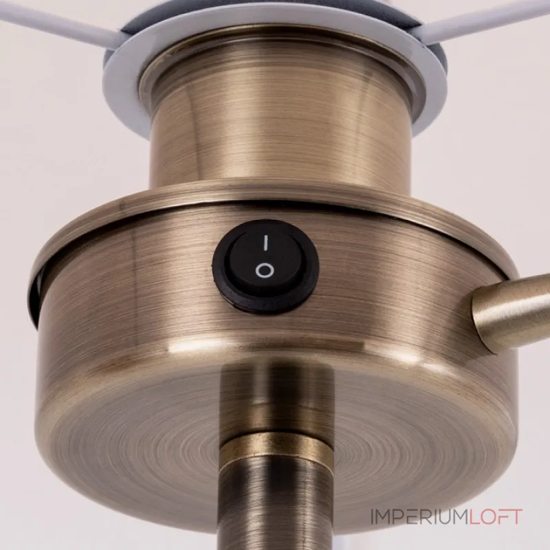 Торшер с подсветкой Arte Lamp Elba A2581PN-2AB Цвет арматуры Коричневый Цвет плафонов Белый от ImperiumLoft