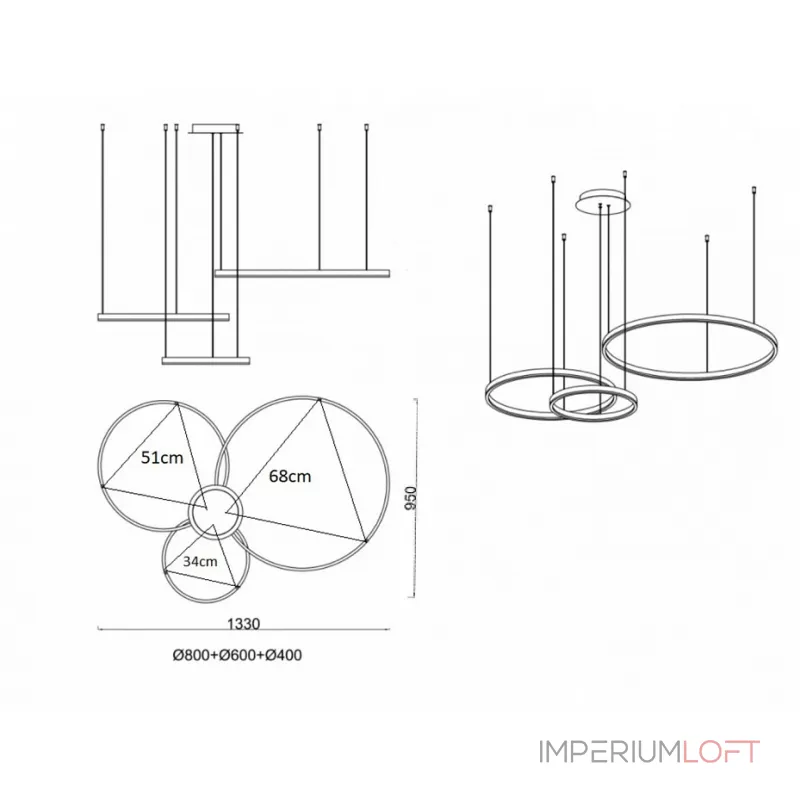 Подвесная люстра Kink Light Тор 08223,33P(3000K) Подвесная люстра Kink Light Тор 08223,33P(3000K)