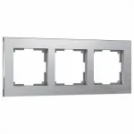 Рамка на 3 поста Werkel Aluminium 1 W0031706 Цвет арматуры серебро от ImperiumLoft
