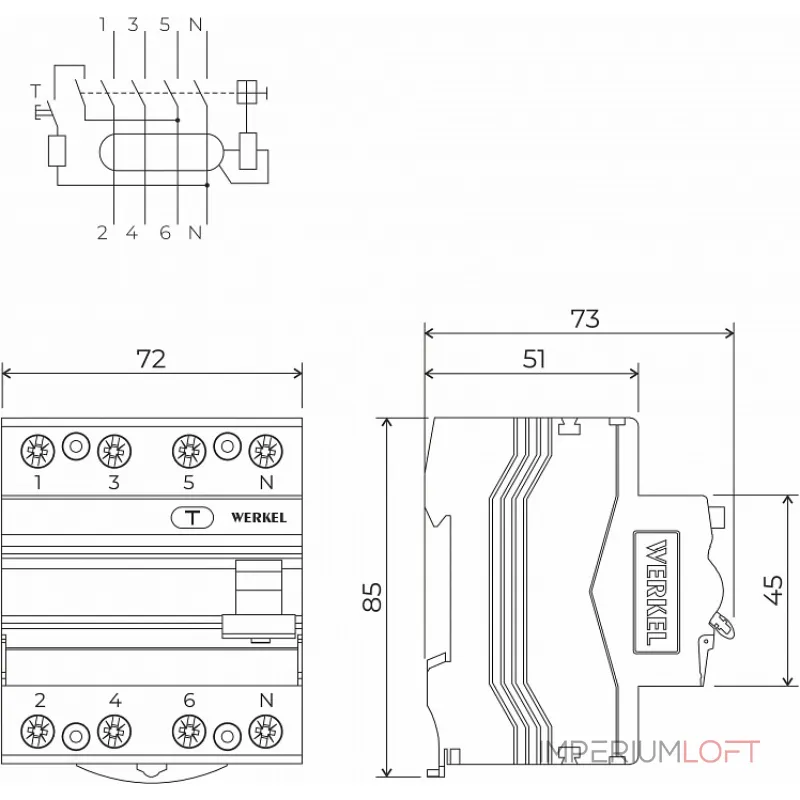 Устройство защитного отключения 3P Werkel Устройства защитного отключения W914P406 от ImperiumLoft