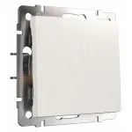 Выключатель проходной одноклавишный без рамки Werkel перламутровый рифленый W1112013 от ImperiumLoft