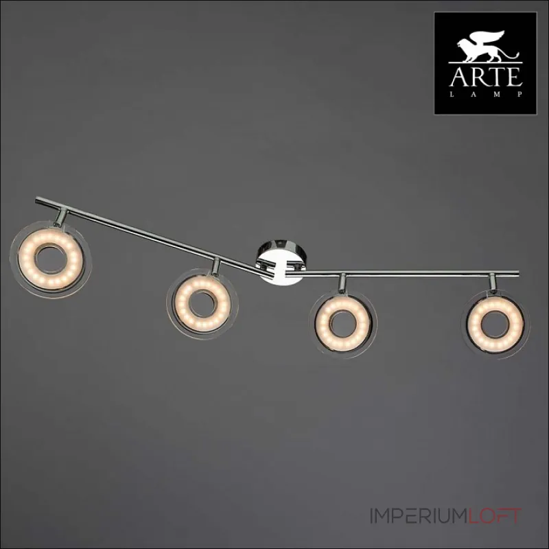 Спот Arte Lamp Fascio A8971PL-4CC Цвет арматуры хром Цвет плафонов белый от ImperiumLoft