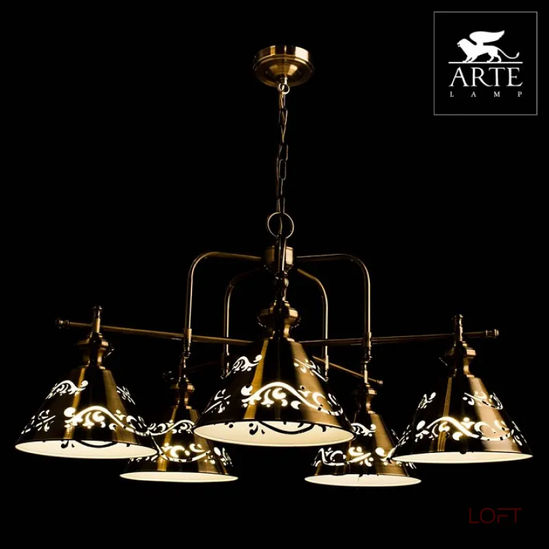 Подвесная люстра Arte Lamp Kensington A1511LM-5PB Подвесная люстра Arte Lamp Kensington A1511LM-5PB