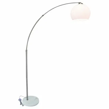 Торшер Arte Lamp Goliath A5822PN-1SS Цвет арматуры серебро Цвет плафонов белый Торшер Arte Lamp Goliath A5822PN-1SS Цвет арматуры серебро Цвет плафонов белый