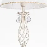 Торшер Eurosvet Amelia 10073/1 белый с золотом/прозрачный хрусталь Strotskis Цвет арматуры золото Цвет плафонов белый от ImperiumLoft