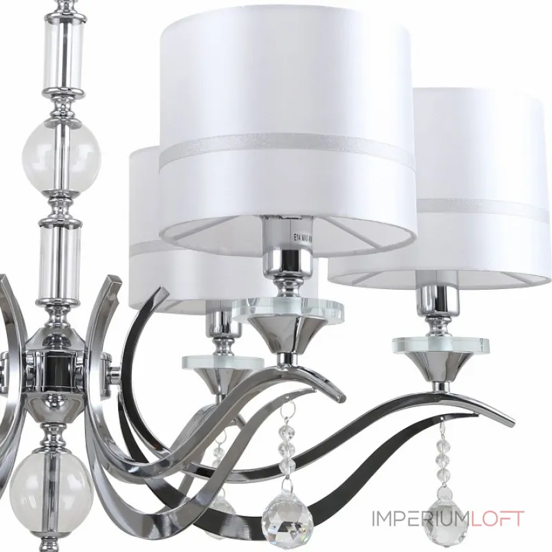 Подвесная люстра Stilfort Flippe 1041/09/06P Цвет арматуры хром Цвет плафонов белый от ImperiumLoft