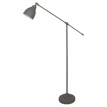 Торшер Arte Lamp Braccio A2054PN-1GY Цвет арматуры серый Цвет плафонов серый