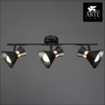 Спот Arte Lamp Baltimore A1406PL-3BK Цвет арматуры золото Цвет плафонов черный от ImperiumLoft