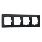 Рамка на 4 поста Werkel черный,стекло W0041108 от ImperiumLoft