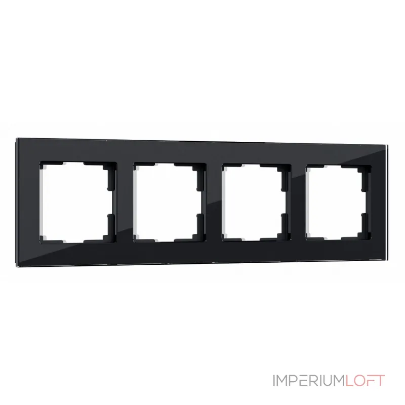 Рамка на 4 поста Werkel черный,стекло W0041108 от ImperiumLoft Рамка на 4 поста Werkel черный,стекло W0041108 от ImperiumLoft