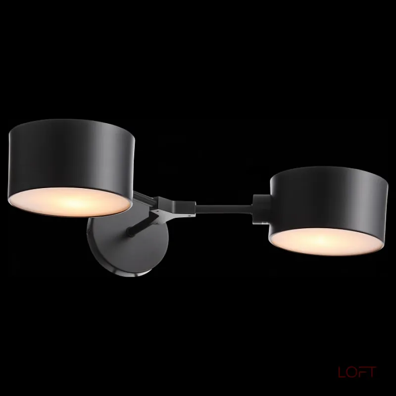 Бра EVOLUCE Gimento SLE183401-02 Цвет арматуры черный Цвет плафонов серый от ImperiumLoft