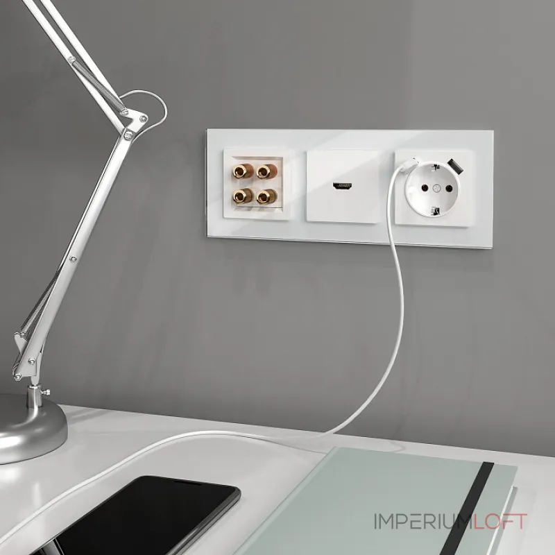 Розетка акустическая без рамки Werkel белый W1185001 от ImperiumLoft