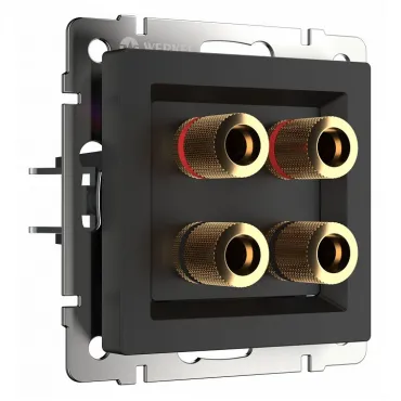 Розетка акустическая без рамки Werkel Черный матовый W1185008 Розетка акустическая без рамки Werkel Черный матовый W1185008