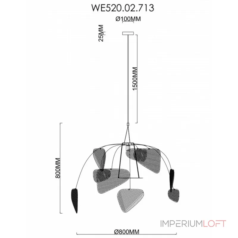 Подвесной светильник Wertmark Palma WE520.02.713