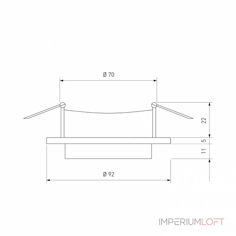 Встраиваемый светильник Elektrostandard 116 MR16 a053346 Цвет арматуры золото от ImperiumLoft