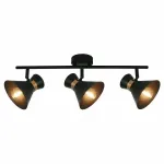 Спот Arte Lamp Baltimore A1406PL-3BK Цвет арматуры золото Цвет плафонов черный от ImperiumLoft