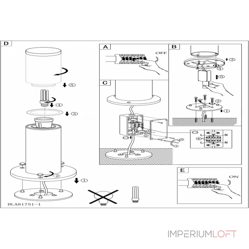 Наземный низкий светильник Eglo ПРОМО Helsinki 81751 Цвет арматуры хром от ImperiumLoft