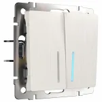 Выключатель двухклавишный с подсветкой без рамки Werkel W112 3 W1120113 от ImperiumLoft