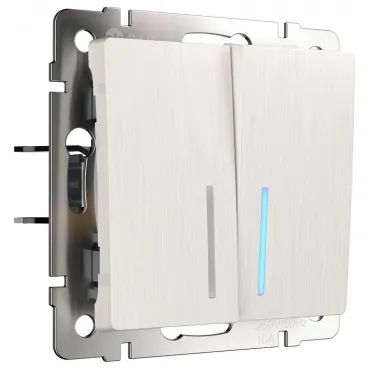 Выключатель двухклавишный с подсветкой без рамки Werkel W112 3 W1120113