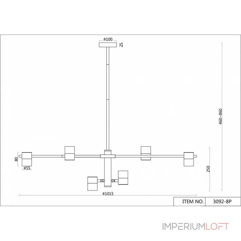 Люстра на штанге F-promo Chart 3092-8P
