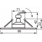 Встраиваемый светильник Feron 098T-MR16 17642 от ImperiumLoft
