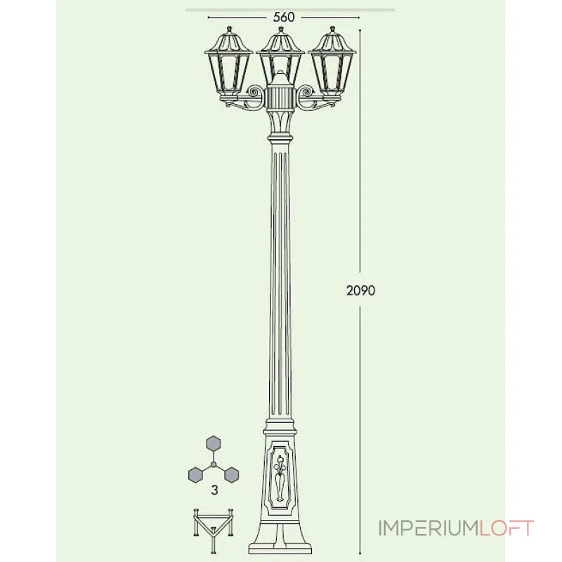 Фонарный столб Fumagalli Anna E22.156.S30.AXE27 от ImperiumLoft