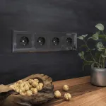 Рамка на 4 поста Werkel Diamant (черный) W0041208 от ImperiumLoft