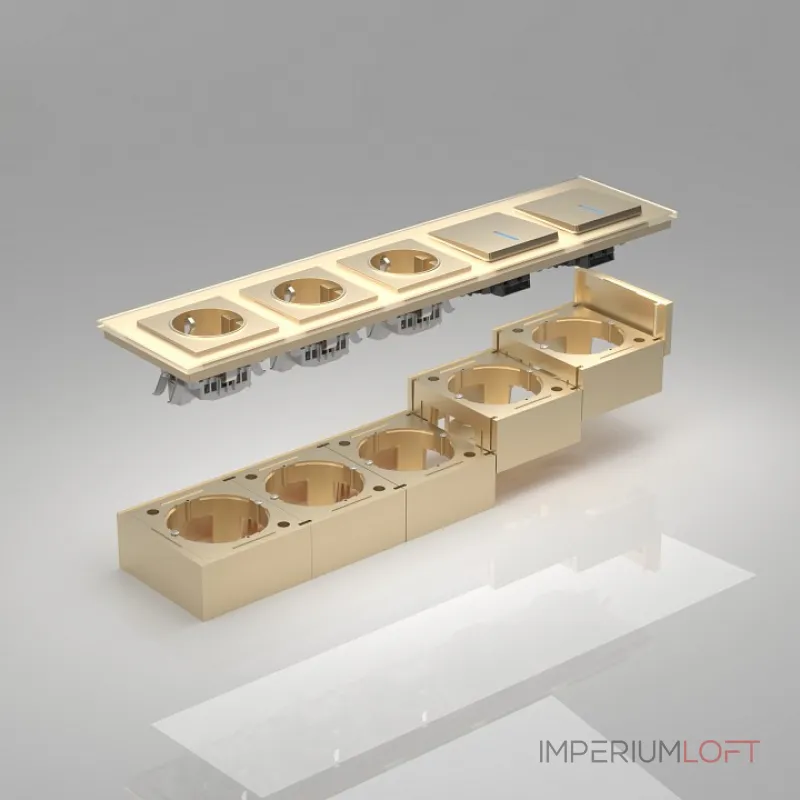 Короб накладной для розетки Werkel шампань W8000011 от ImperiumLoft