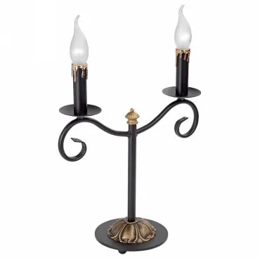 Настольная лампа декоративная Vitaluce V1039 V1039/2L Цвет арматуры черный Цвет плафонов прозрачный