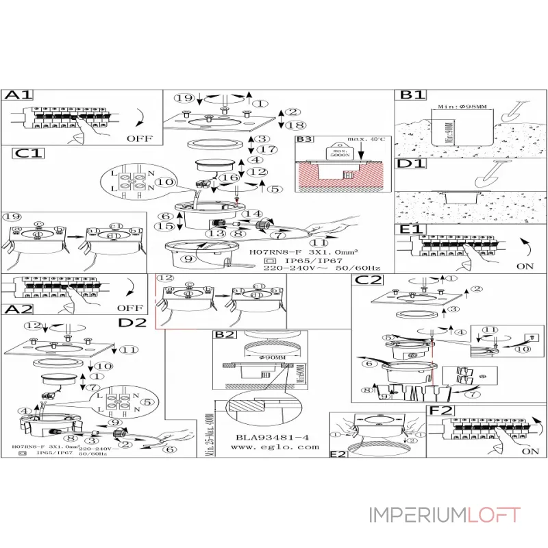 Встраиваемый в дорогу светильник Eglo Lamedo 93481 Цвет арматуры хром от ImperiumLoft