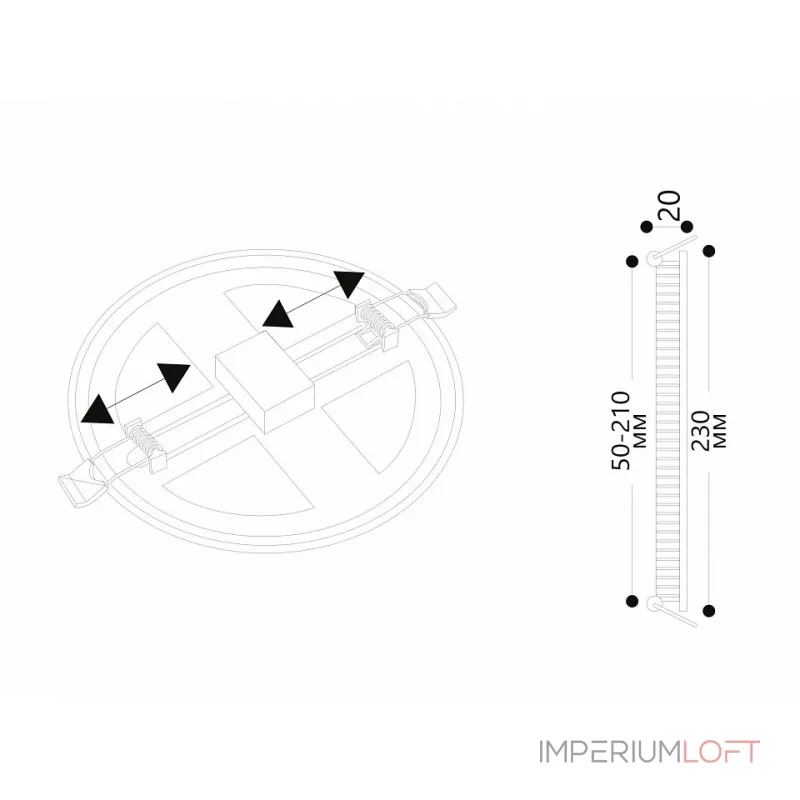 Встраиваемый светильник Arte Lamp Mesura A7976PL-1WH Цвет плафонов белый Цвет арматуры белый от ImperiumLoft
