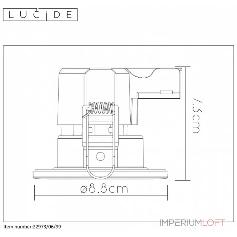Встраиваемый светильник Lucide 22973/06/99 от ImperiumLoft