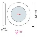 Встраиваемый светильник Horoz Electric Slim HRZ00002149 Цвет арматуры белый от ImperiumLoft